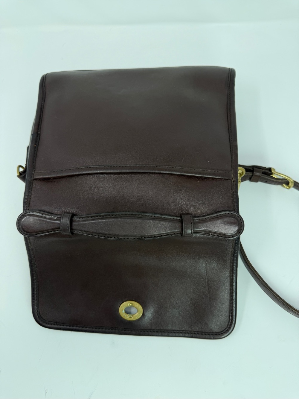 Coach Court Vintage Brown Glove Tanned Leather Top Handle Crossbody Bag D2P-9870 - Picture 12 of 17
